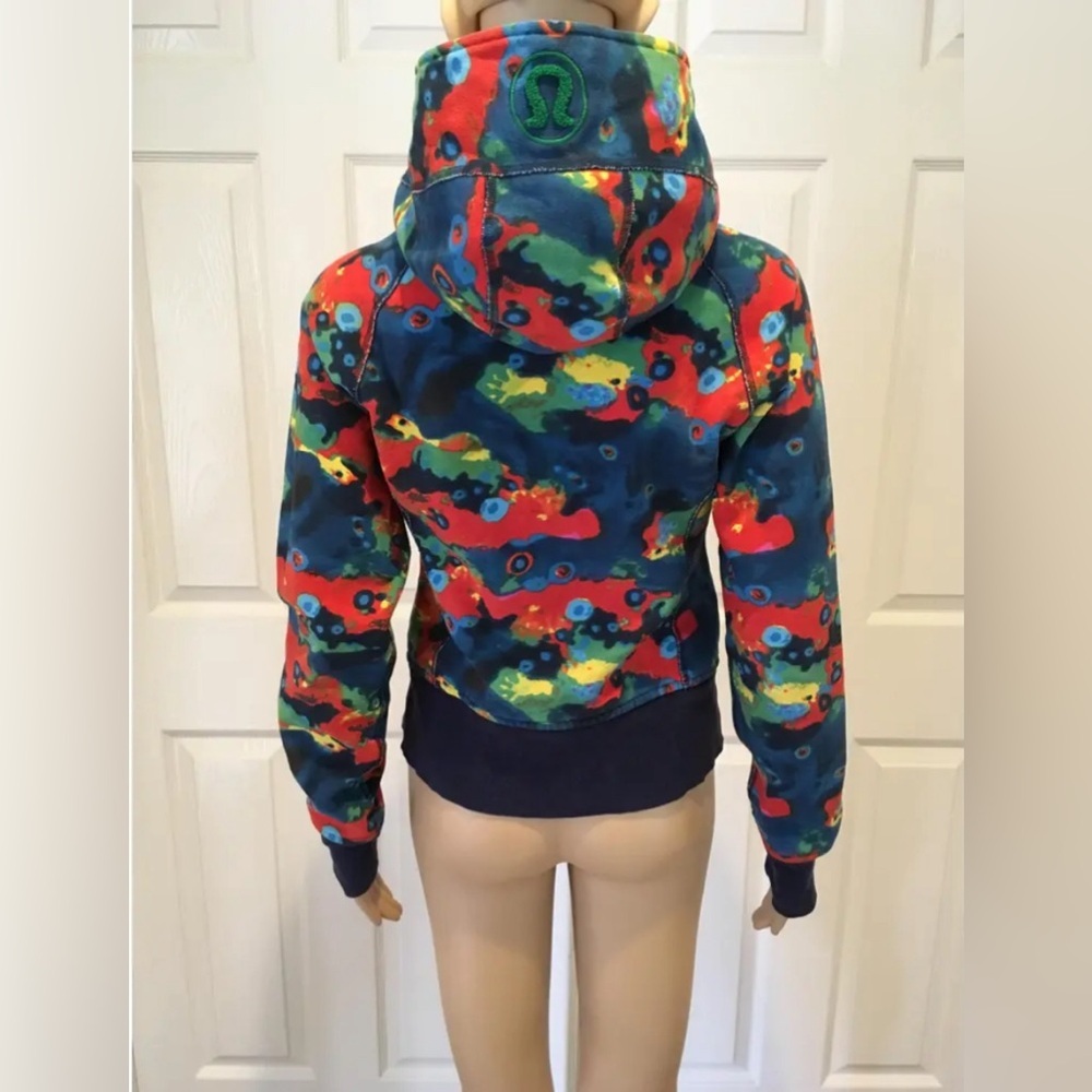 LULULEMON RARE Vintage Scuba Hoodie Full Zip Size 6 Multicolor - Picture 2 of 12